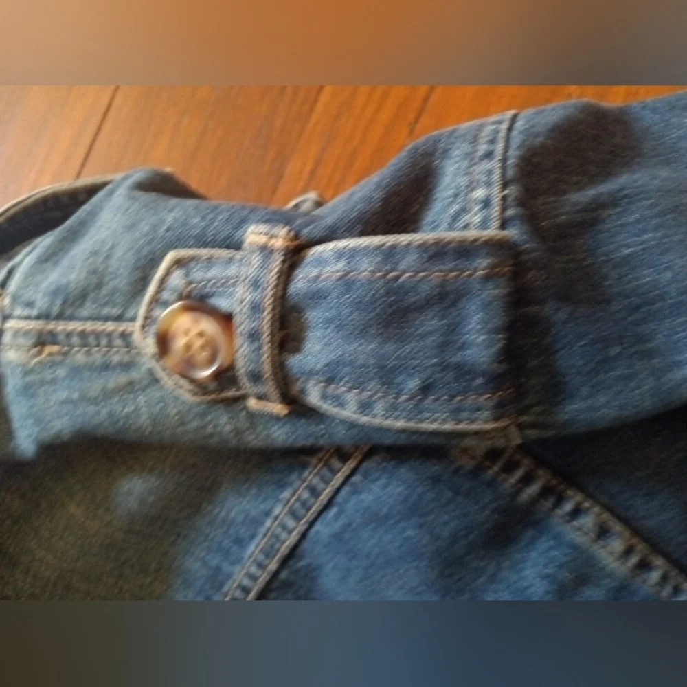 Sonoma Jean Jacket medium wash with tie Belt women's - Picture 5 of 6